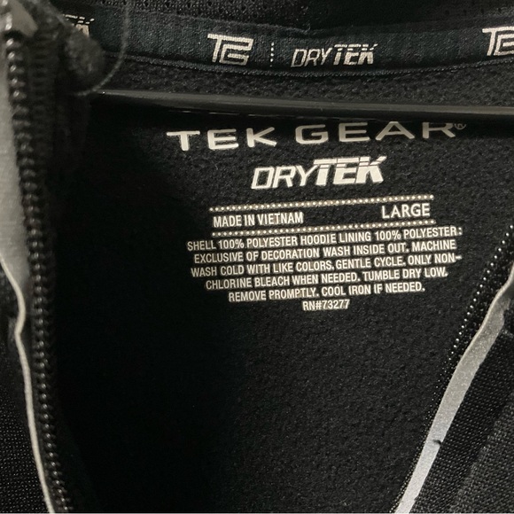 Tek Gear DryTek Grey & Black Zip Up Hooded Sweat Jacket! - Picture 10 of 15